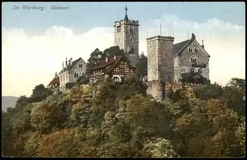 Ansichtskarte Eisenach Wartburg von Südwest (Castle Building) 1910