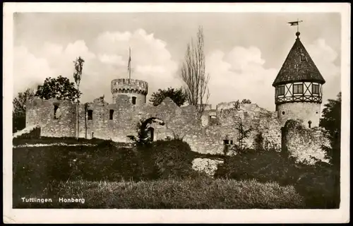 Ansichtskarte Tuttlingen  Partie mit Burg Honberg 1942 Feldpost WK2 gelaufen