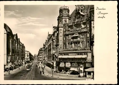 Seevorstadt-Dresden Prager Straße (anno 1945 vor der Zerstörung) 1956