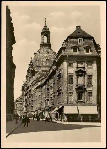 Innere Altstadt-Dresden Frauenkirche u. Rampischestraße vor der Zerstörung 1956