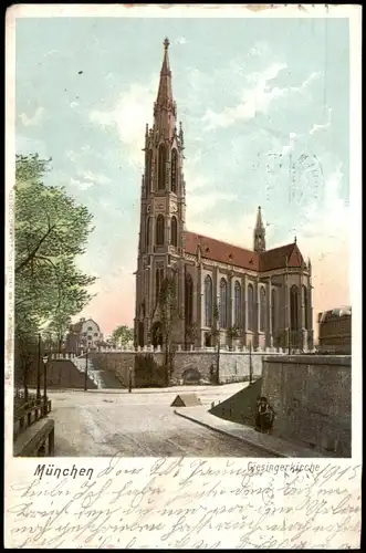 Obergiesing (Stadtbezirks 17)-München Partie a.d. Giesinger-Kirche 1915