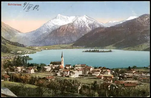 Ansichtskarte Schliersee Panorama-Ansicht 1912
