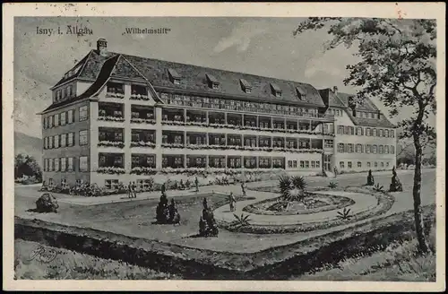 Ansichtskarte Isny Wilhelmstift 1928