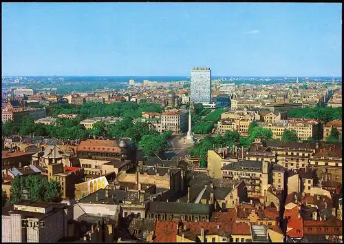 Postcard Riga Rīga Ри́га Panorama-Ansicht Stadt-Ansicht 1985