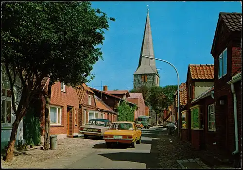 Fehmarn (Insel) Petersdorf, Neustadtstraße, Autos ua. Opel 1984