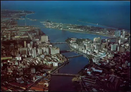 Recife Vista Aérea Aerial View Luftaufnahme Stadt in Brasilien 1970