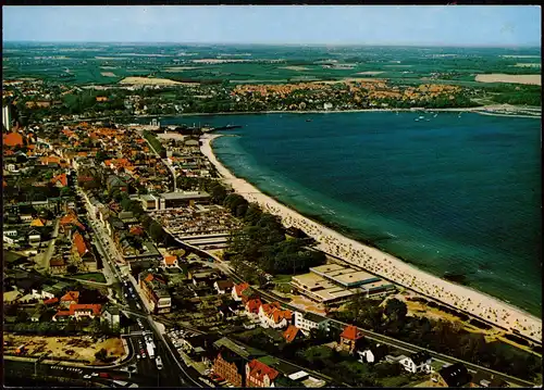 Ansichtskarte Eckernförde Luftbild Gesamtansicht vom Flugzeug aus 1980