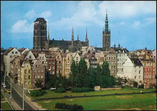 Postcard Danzig Gdańsk/Gduńsk Stadtteilansicht 1976