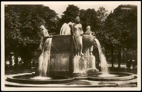 Ansichtskarte München Brunnen-Denkmal Nornenbrunnen 1937