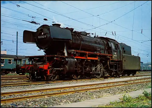 Ansichtskarte  Deutsche Bahn Personenzug-Dampflokomotive 023 042-5 1980