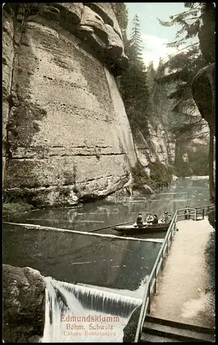 Jonsdorf (CZ) Janov Edmundsklamm Böhm. Schweiz Untere Bootstation 1910/1908