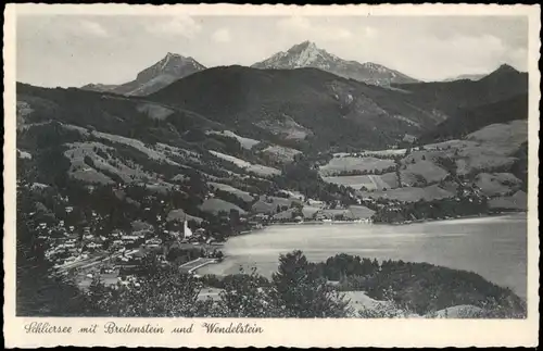 Ansichtskarte Schliersee Panorama mit Breitenstein und Wendelstein 1930
