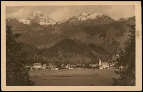 Ansichtskarte Bayrischzell Panorama mit Wendelstein 1920