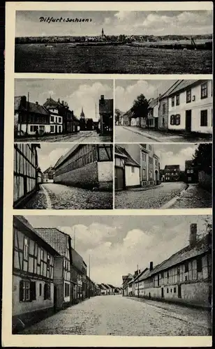 Ansichtskarte Ditfurt Mehrbild, Stadtansichten, Straßen 1940