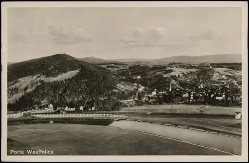 Ansichtskarte Porta Westfalica Jakobsberg m. Bismarcksäule 1930