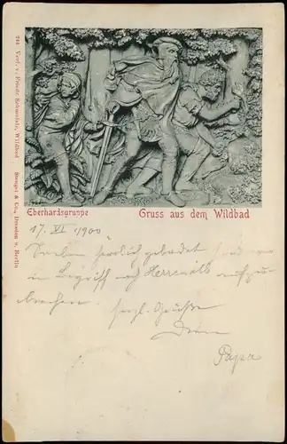 Ansichtskarte Bad Wildbad Eberhardsgruppe 1900 Prägekarte