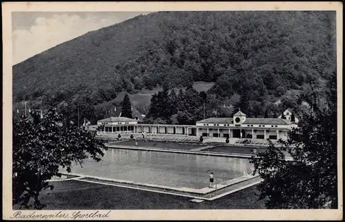 Ansichtskarte Badenweiler Sportbad, Schwimmbad 1928