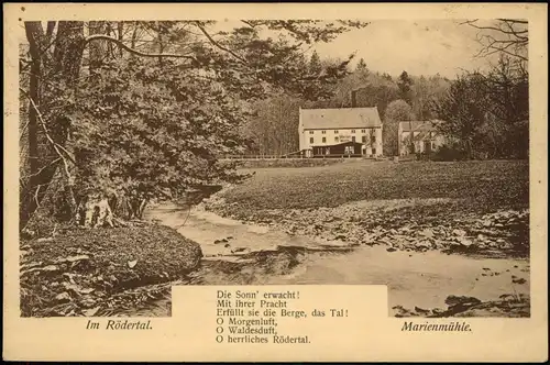 Ansichtskarte Wachau (Sachsen) Marienmühle, Rödertal 1921