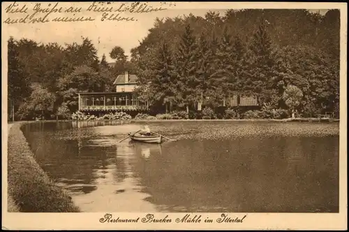 Ansichtskarte Solingen Restaurant Brucker Mühle im Ittertal 1929