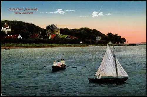 Postcard Apenrade Aabenraa Åbenrå Partie Lensnack, Segelboot 1914