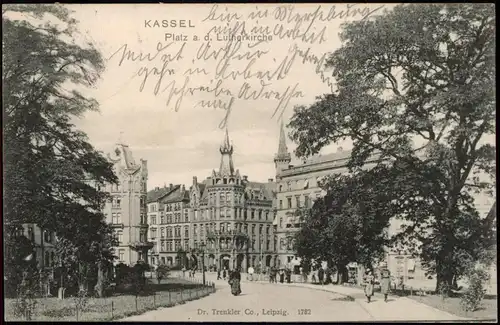 Ansichtskarte Kassel Cassel Platz a. d. Lutherkirche 1901