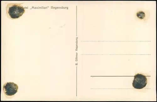 Ansichtskarte Regensburg Hotel Maximillian 1932