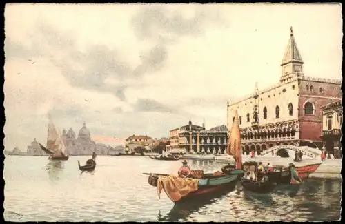 Venedig Venezia VENEZIA Riva degli Schiavoni (Künstlerkarte) 1920