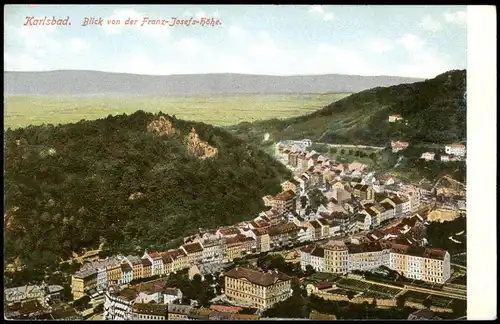 Postcard Karlsbad Karlovy Vary Blick von der Franz-Josefs-Höhe. 1909