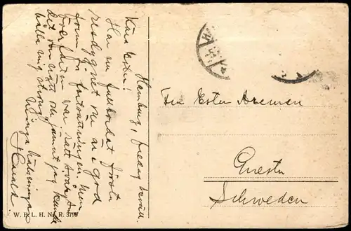 Ansichtskarte Hamburg Rathaus, Straßenbahn 1919