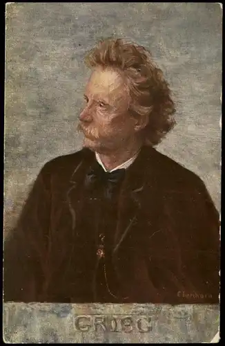 Signierte Künstlerkarte von Eichhorn Gemälde Kunstwerk (Art) 1910