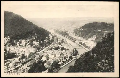 Ansichtskarte Bad Ems Blick über die Stadt 1923