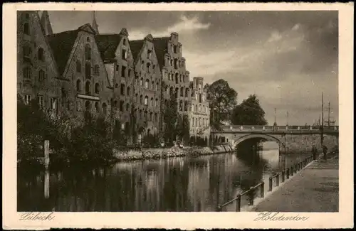 Ansichtskarte Lübeck Alte Speicherhäuser 1928