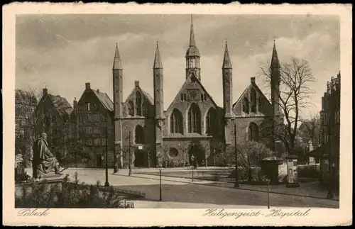 Ansichtskarte Lübeck Heiligengeist Hospital 1928