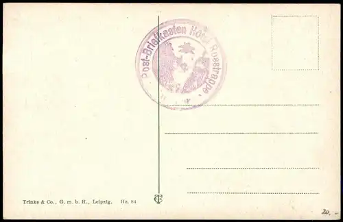 Ansichtskarte Treseburg  1917  Stempel Post-Briefkasten Hotel Rosstrappe