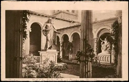Ansichtskarte Potsdam Friedenskirche - Vorhof 1922