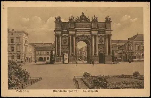 Ansichtskarte Potsdam Brandenburger Tor Luisenplatz 1928