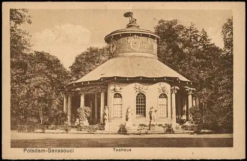 Ansichtskarte Potsdam Teehaus Schloss Sanssouci 1928
