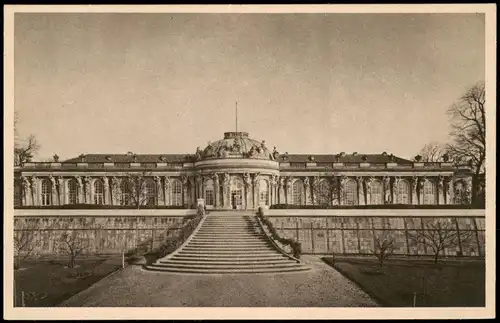 Ansichtskarte Potsdam Sanssouci Das Schloß mit der obersten Terrasse 1927