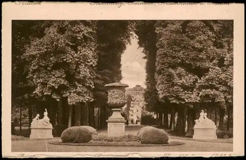 Ansichtskarte Potsdam Sanssouci - Allee - Statuen 1928