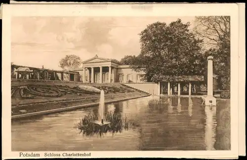 Ansichtskarte Potsdam Schloss Charlottenhof 1928