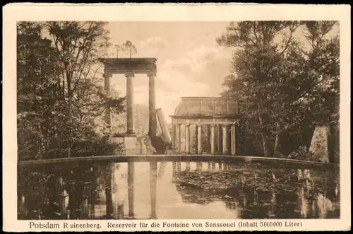 Potsdam Ruinenberg. Reservoir für die Fontaine von Sanssouci 1928
