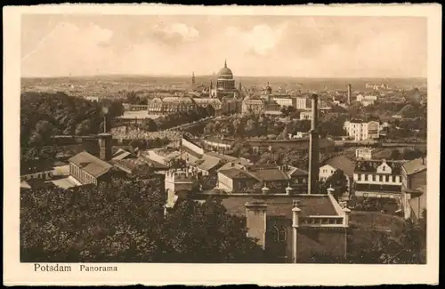 Ansichtskarte Potsdam Blick über die Stadt 1928