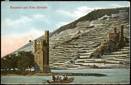 Ansichtskarte Bingen am Rhein Binger Mäuseturm 1913