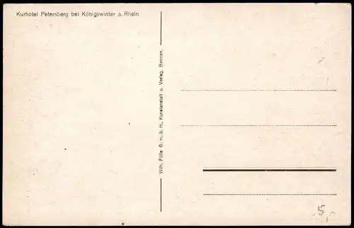 Ansichtskarte Königswinter Kurhotel Petersberg - Künstlerkarte 1928