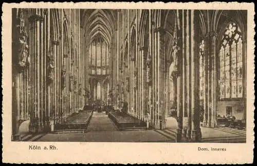 Ansichtskarte Köln Dom, Inneres 1925