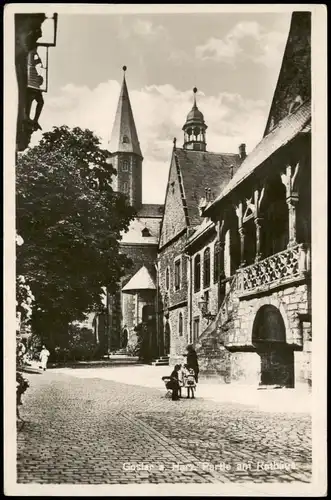 Ansichtskarte Goslar Partie am Rathaus 1927
