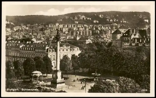 Ansichtskarte Stuttgart Partie am Schloßplatz 1940