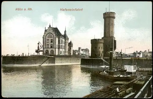 Ansichtskarte Köln Schiffe Dampfer Steamer Hafen 1912