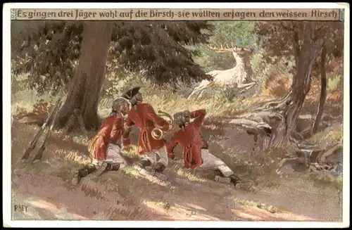 Ansichtskarte  Künstlerkarte (Art) Volksliedkarte Paul Hey Nr. 25 1910