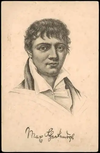 Künstlerkarte Gemälde (Art) Porträt MAXIMILIAN VON SCHENKENDORF 1920